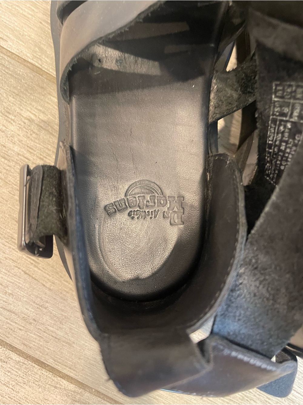 Dr. Martens Black Leather Woven Fisherman Sandals - Picture 3 of 7